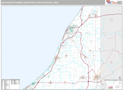 Niles-Benton Harbor Metro Area Digital Map Premium Style